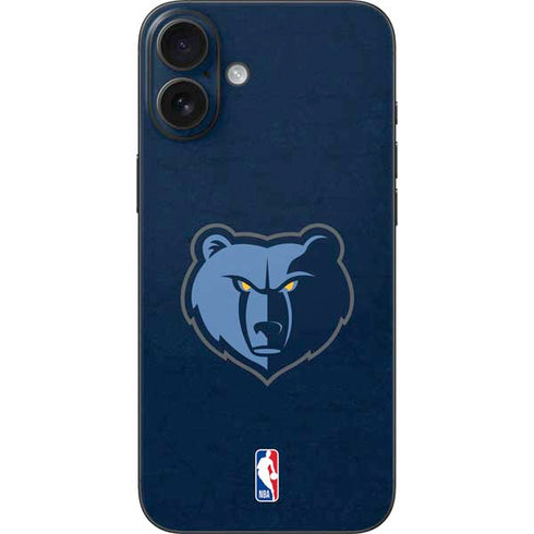 NBA Memphis Grizzlies Distressed iPhone 16 Plus Skin